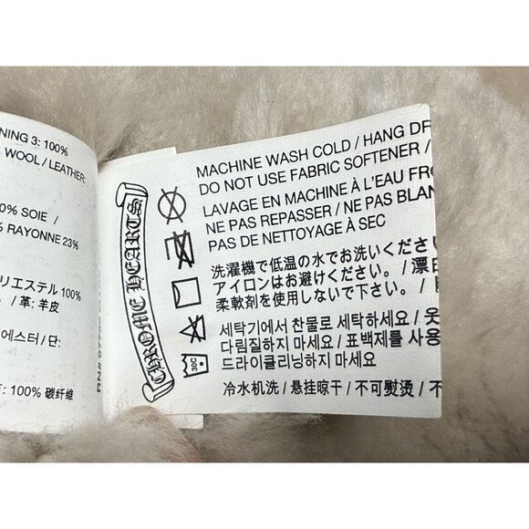 Chrome Hearts Black Bomber Jacket With Shearling Lining & Cross Details M - Picture 12 of 16